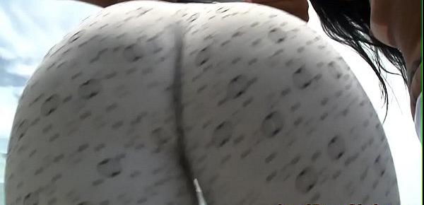  Kinky latina shows off her large ass